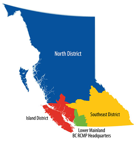 Map of BC with district borders