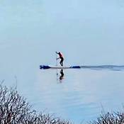 Photo provided to PEI RCMP of the man seen paddle boarding off Victoria Park, Sunday, March 23, 2025.