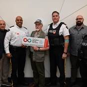 Picture of other RCMP police officers, to show their support for Ted’s milestone donation in Nanaimo.