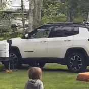 2018 white Jeep Compass (BC plate LR034G)