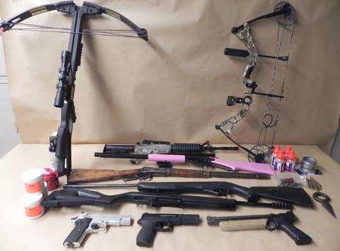 Seized firearms