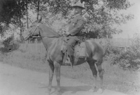 Chief Constable Edwin Pope on a horse